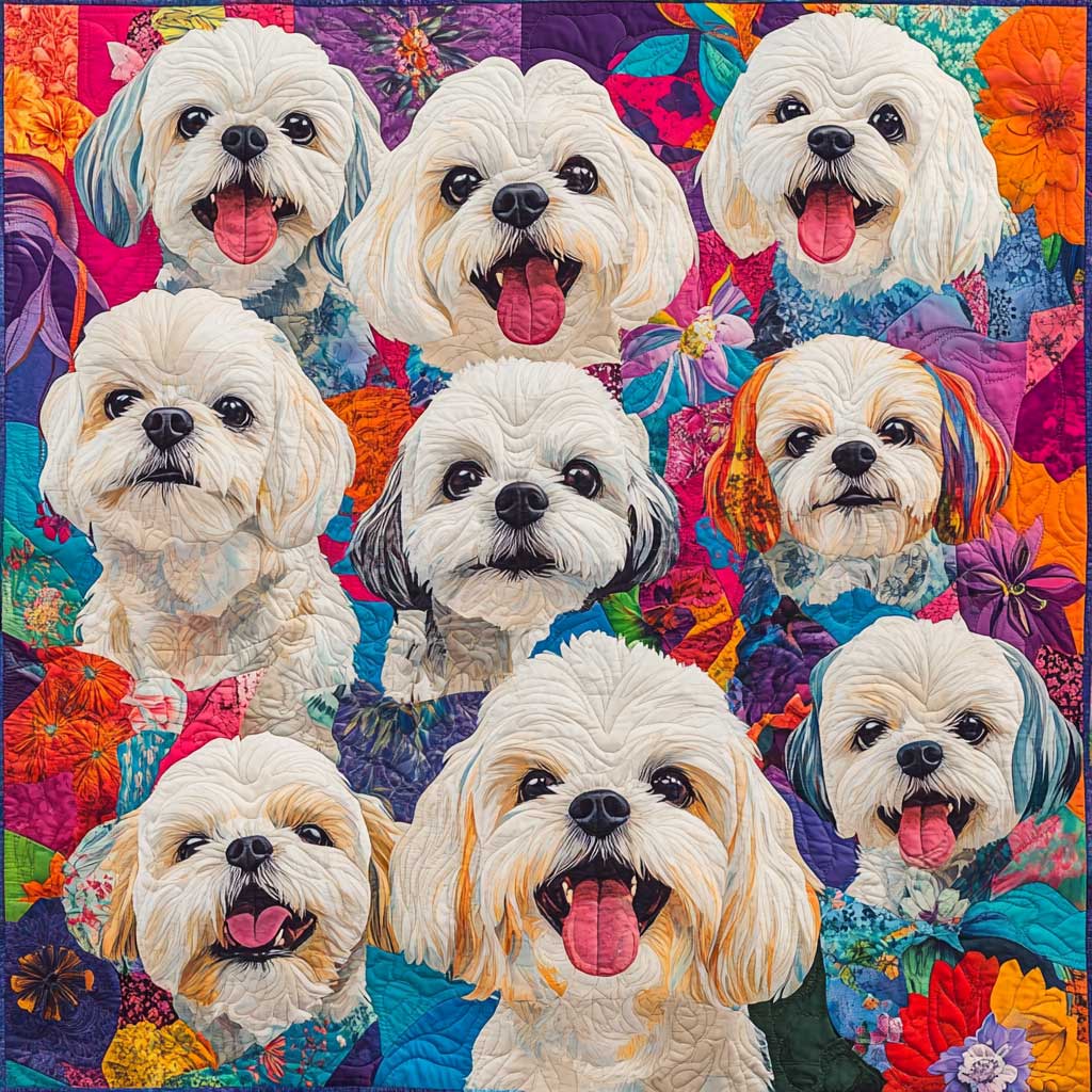 Happy Shih Tzu XR0808012CL Quilt