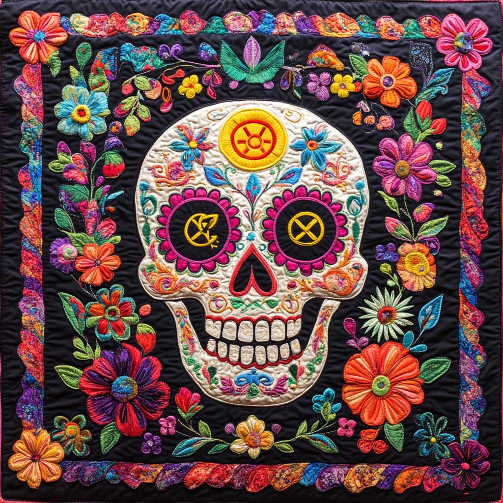 Happy Skull XR0808027CL Quilt