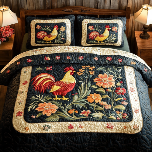 Harvest Rooster YR2301021CL Duvet Cover Set