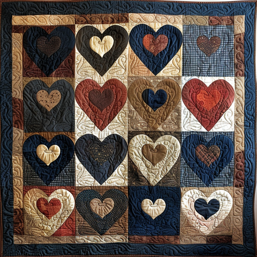 Hearts WJ1306009CL Quilt