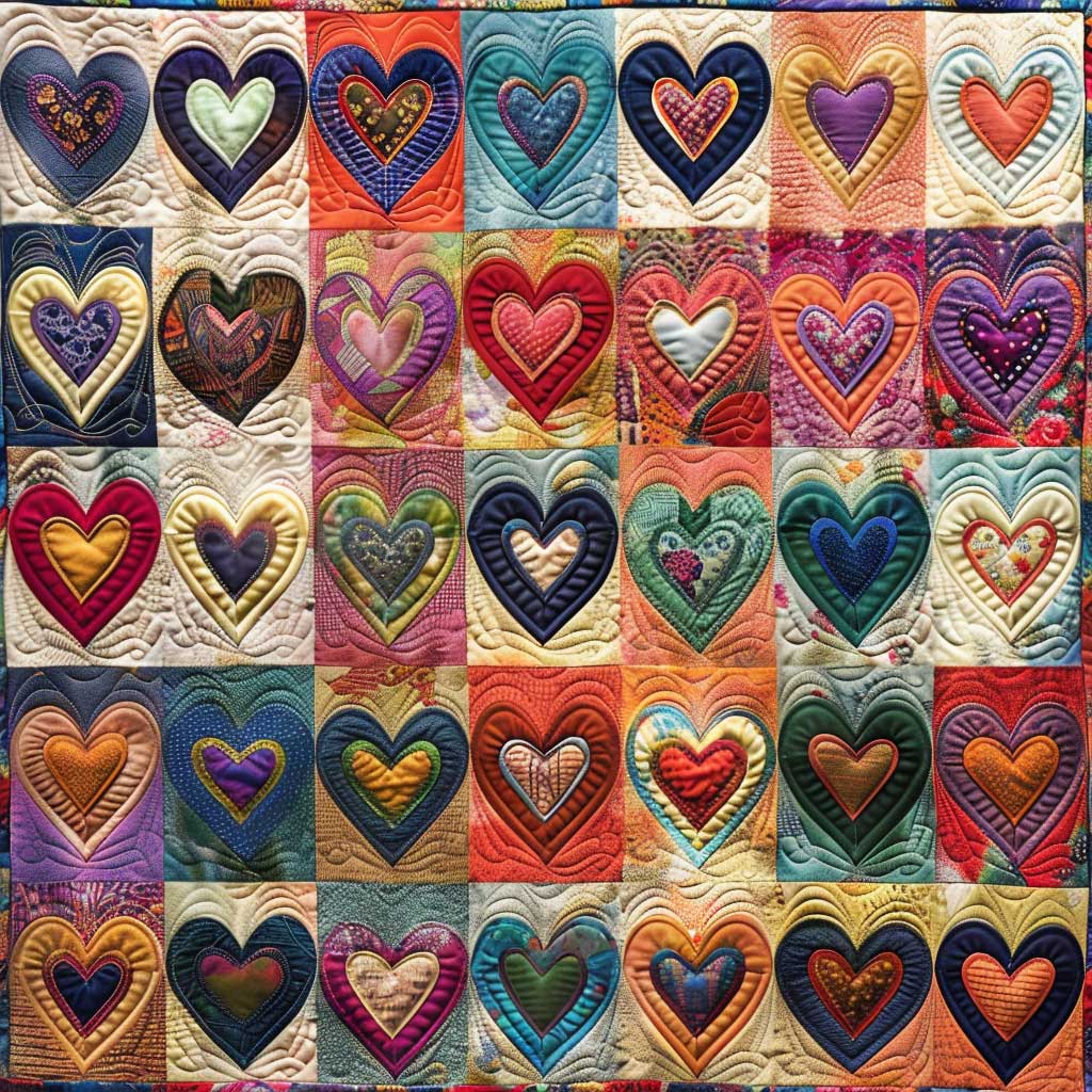 Hearts XR290610CL Quilt