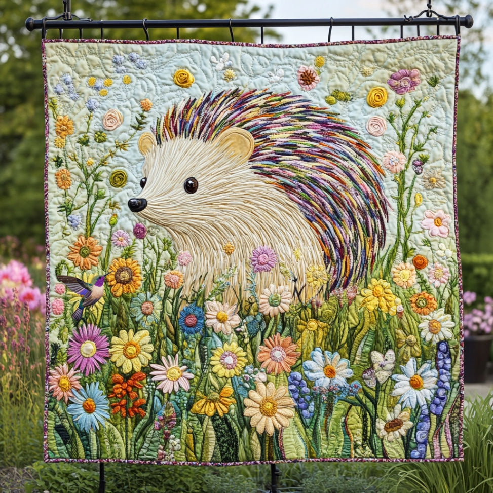 Hedgehog It's Spring Time WU0912069CL Quilt