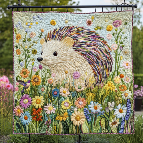 Hedgehog It's Spring Time WU0912069CL Quilt