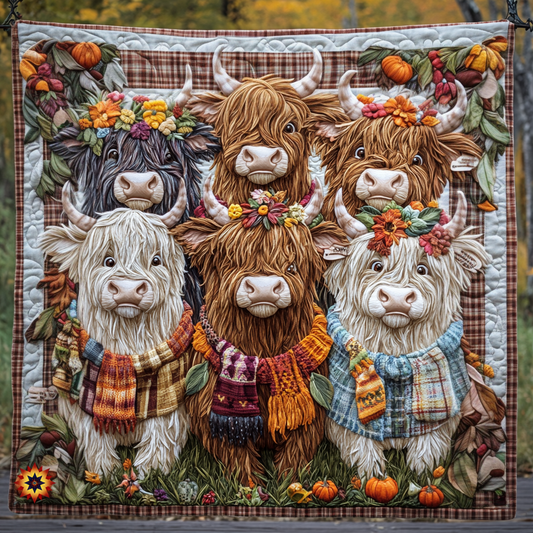 Highland Cow WU1312002CL Quilt