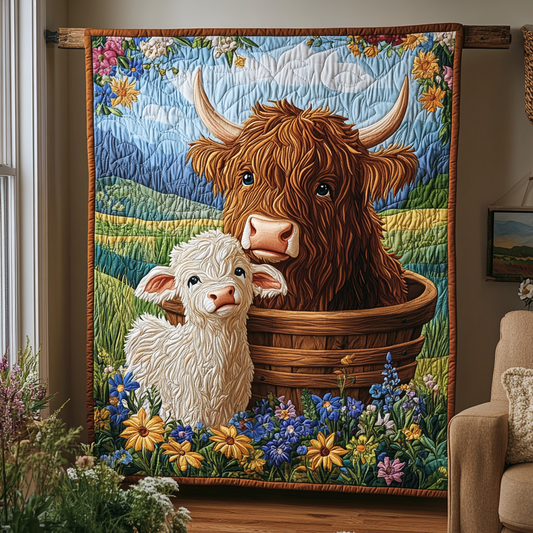 Highland Cuties in Bloom YR02010352CL Quilt