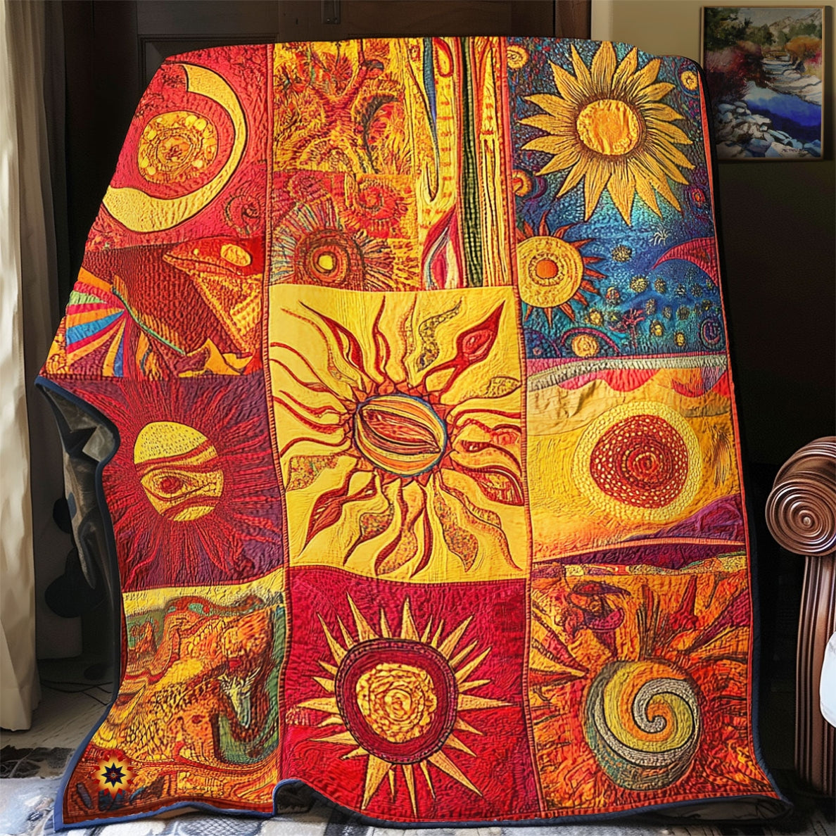 Hippie Sunflower WU2012002CL Quilt