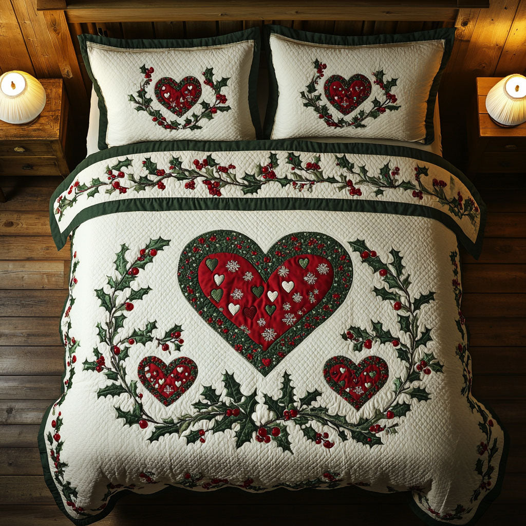 Holly Heart Christmas YR0102060CL Duvet Cover Set