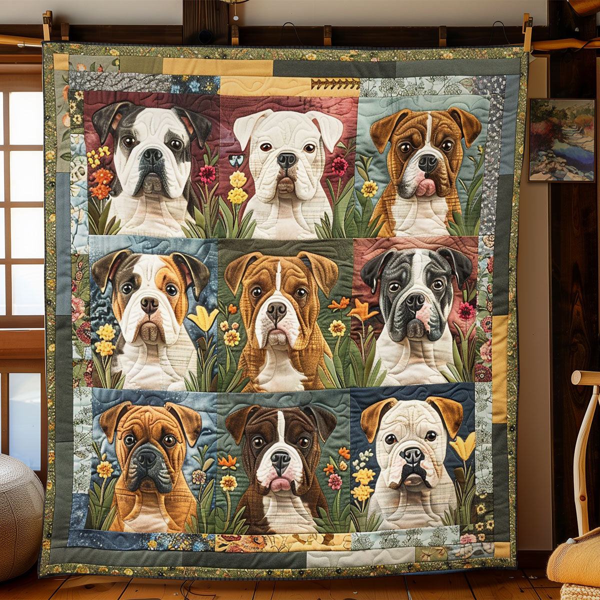 Bull Dog Is Friends Forever WO1408023CL Quilt