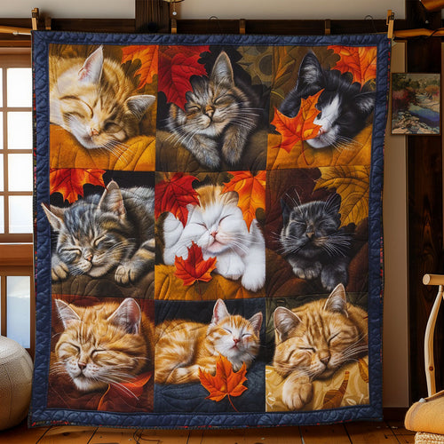 Feline Dreams Of Fall WO1508020CL Quilt