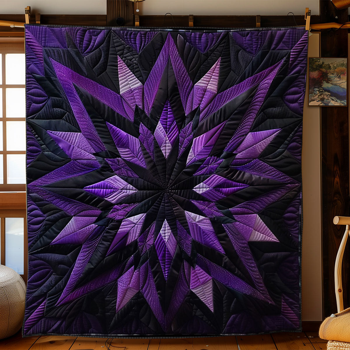 Flower Native Purple WO1308041CL Quilt