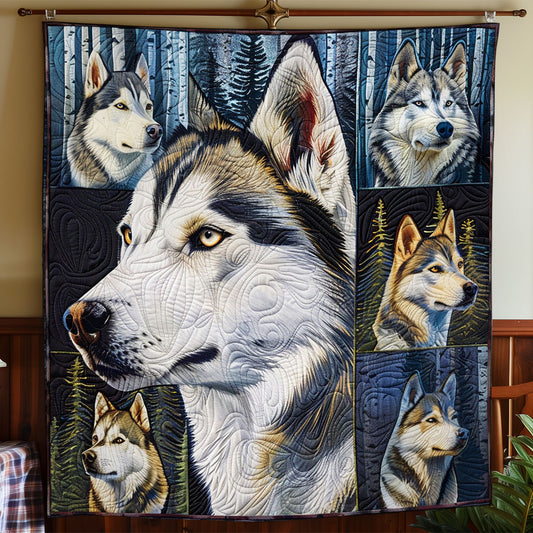 Husky Dogs Is Smart and Strong WO1408024CL Quilt