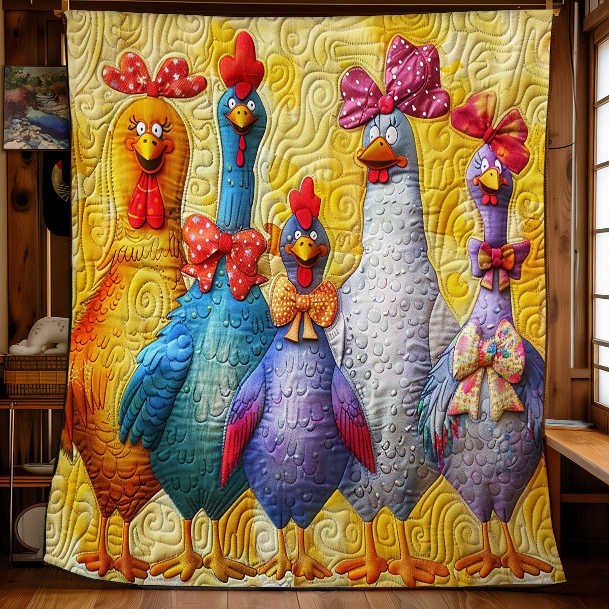 Funny Chickens WO1408030CL Quilt