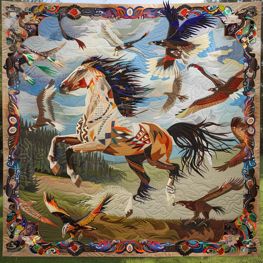 Horse And Eagle XR0706001CL Quilt