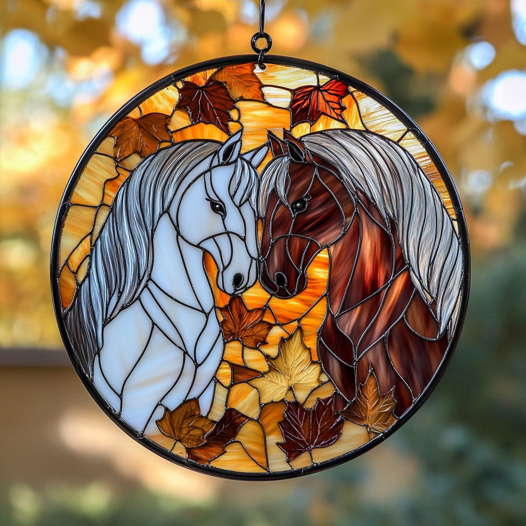 Horse Autumn Vibes WU1601019CL Suncatcher