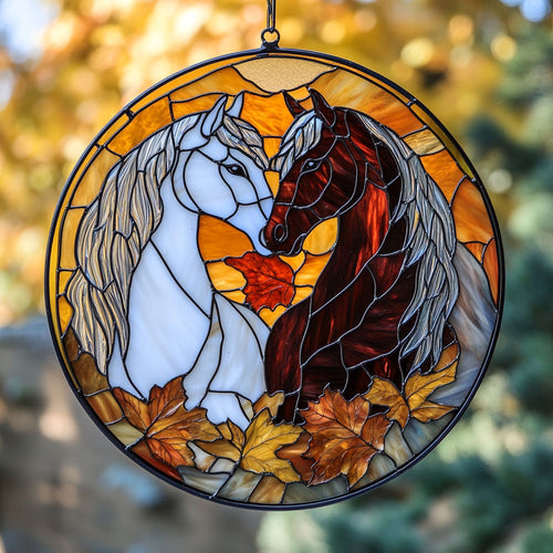 Horse Autumn Vibes WU1601020CL Suncatcher