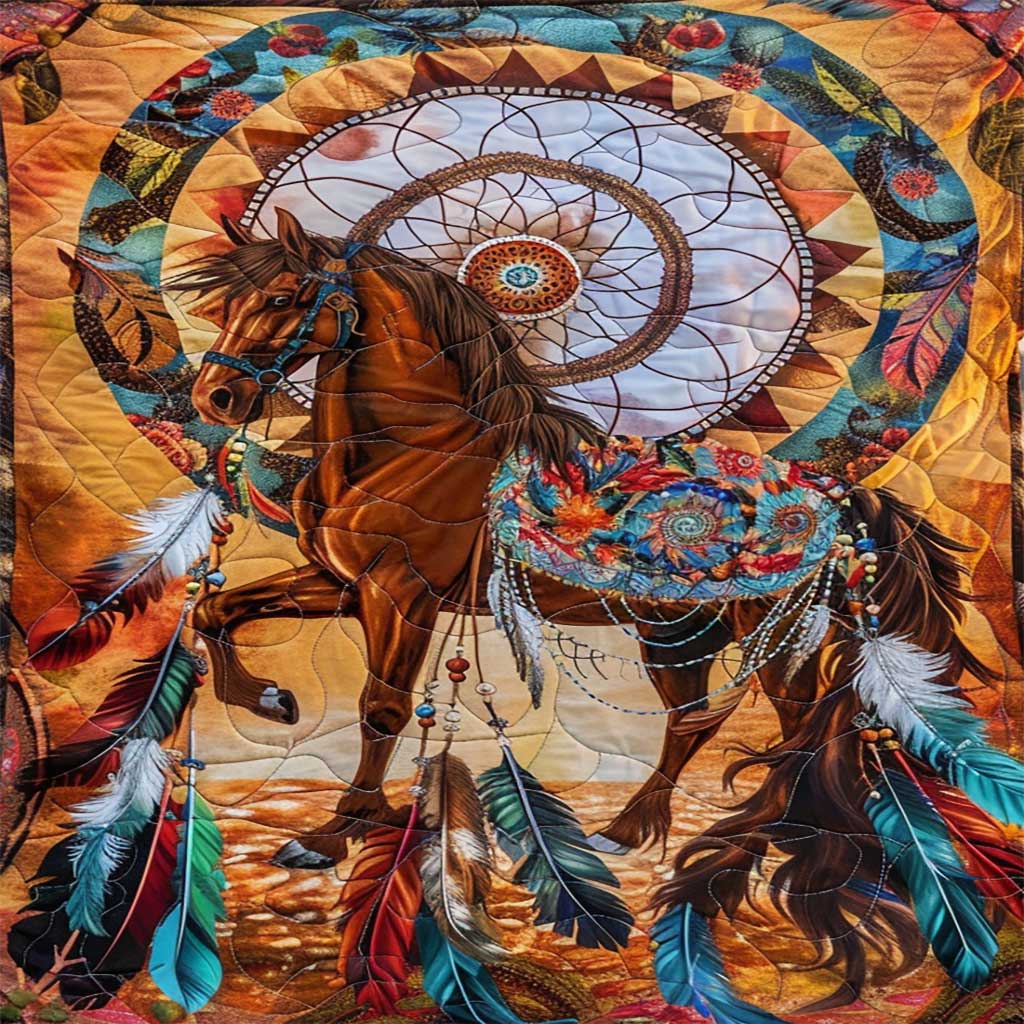 Horse Native American WJ0207005CL Quilt