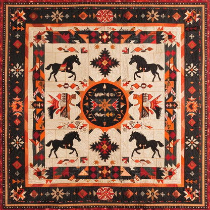 Horse Native American WJ1207011CL Quilt