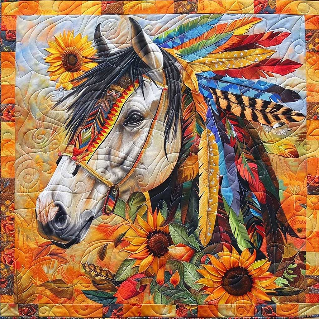 Horse Native WM2907002CL Quilt