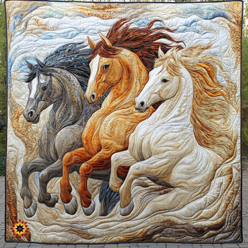 Horse On The Run WU1112029CL Quilt