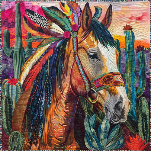 Horse With Cactus WM2607001CL Quilt