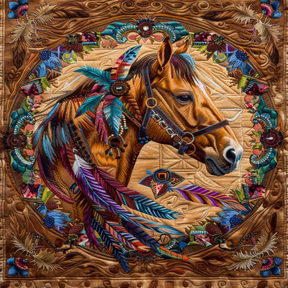 Native American Inspired Horse WJ2806008CL Quilt