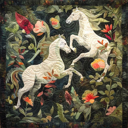 Horses In Forest WM2507001CL Quilt