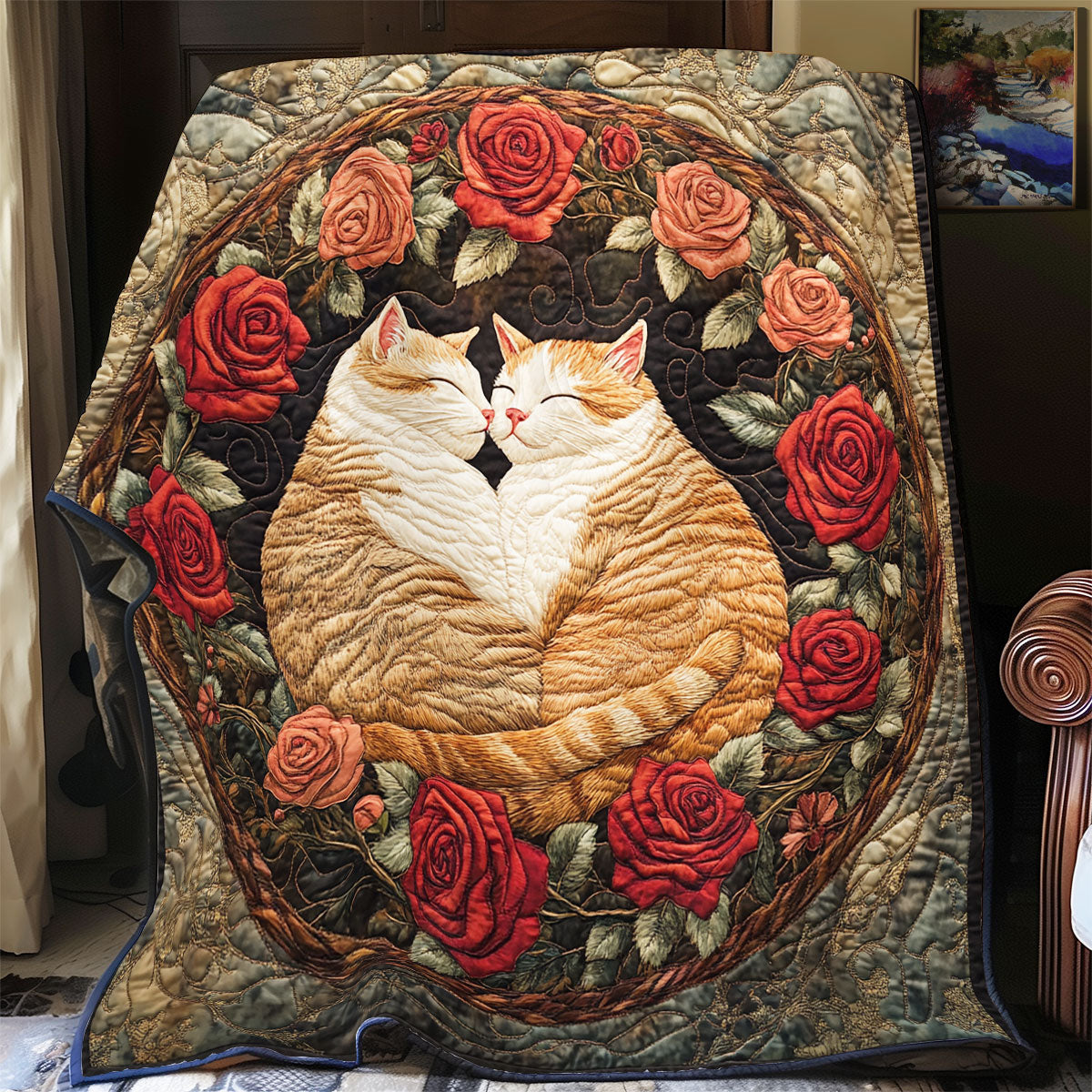 Hugging Cat WU2612021CL Quilt