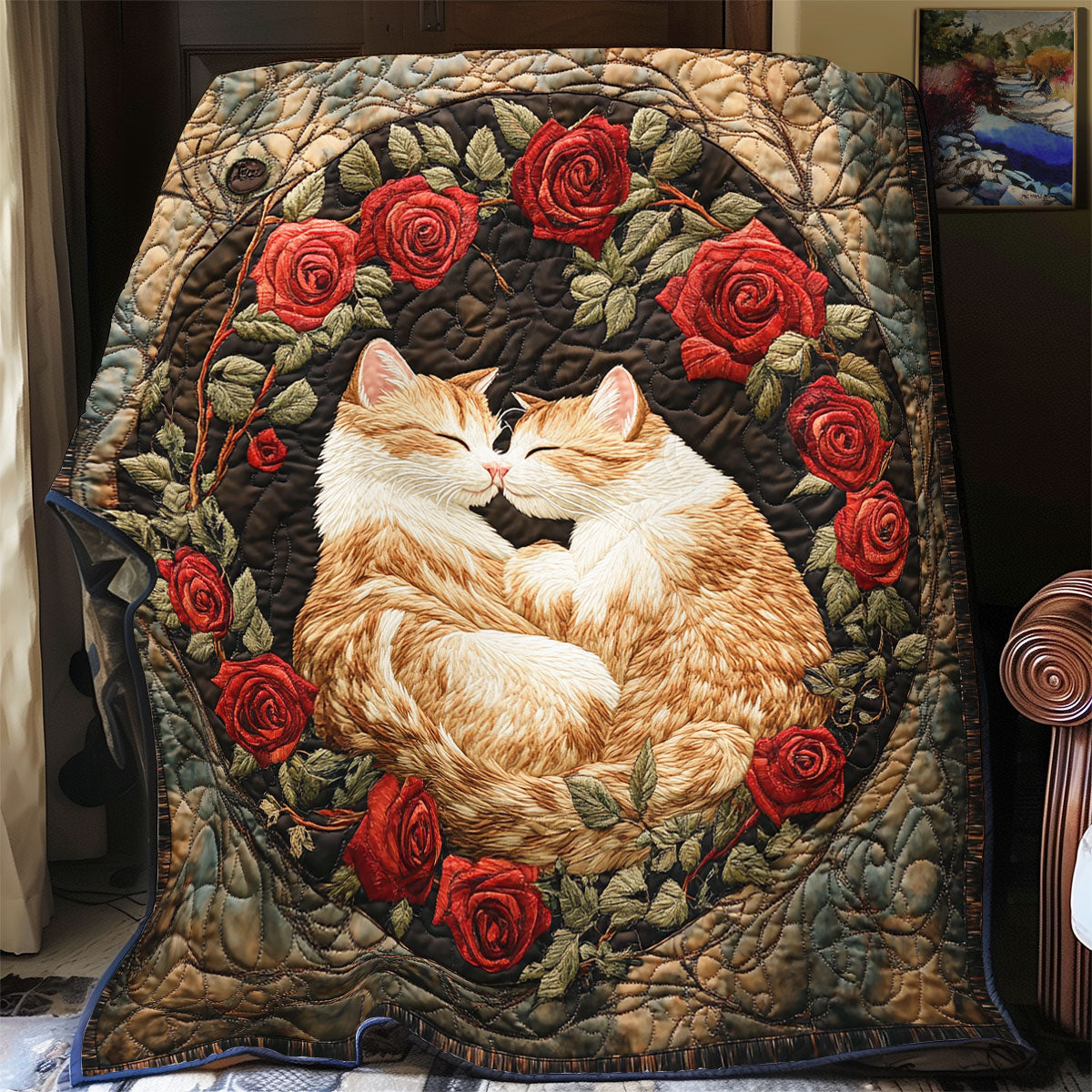 Hugging Cat WU2612022CL Quilt