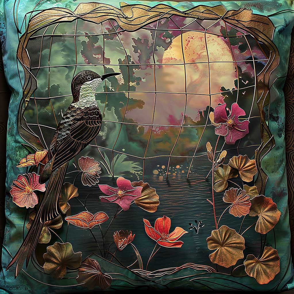 Humming Bird Cage WP2507043CL Quilt Pillow Case