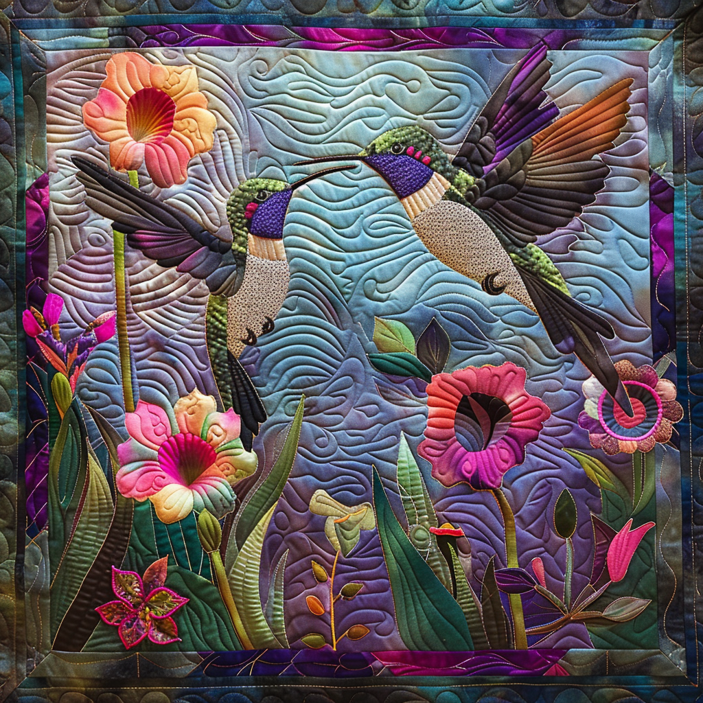 Hummingbird Garden XR1007003CL Quilt