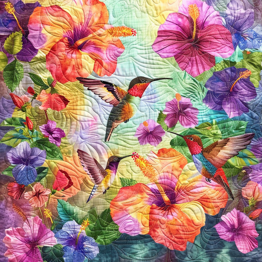 Hummingbird Lovers XR1007015CL Quilt