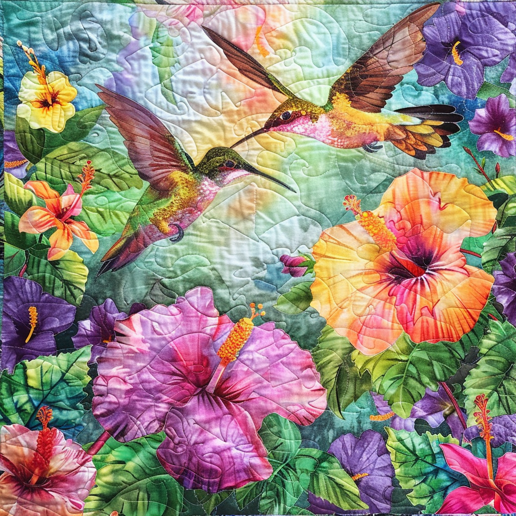 Hummingbird Lovers XR1007016CL Quilt