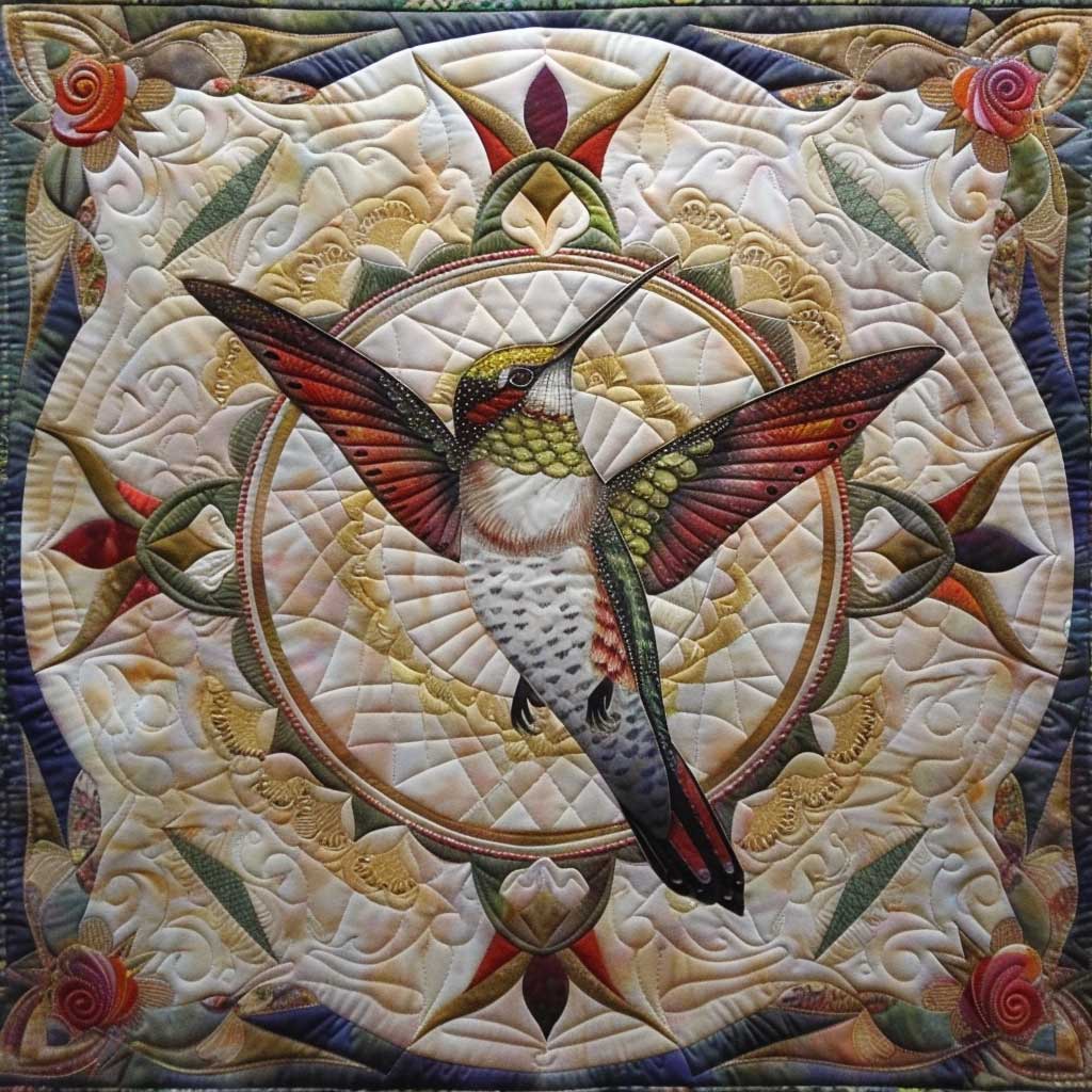 Hummingbird Mandala XR1707012CL Quilt