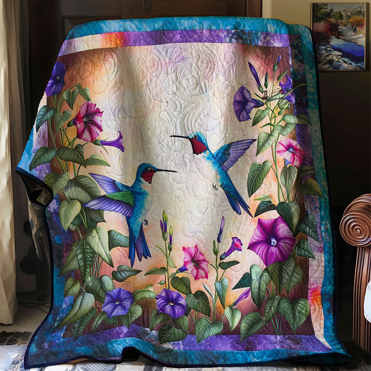 Hummingbirds WN2607001CL Quilt