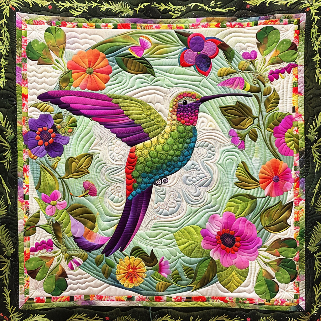 Hummingbirds XR2206002CL Quilt