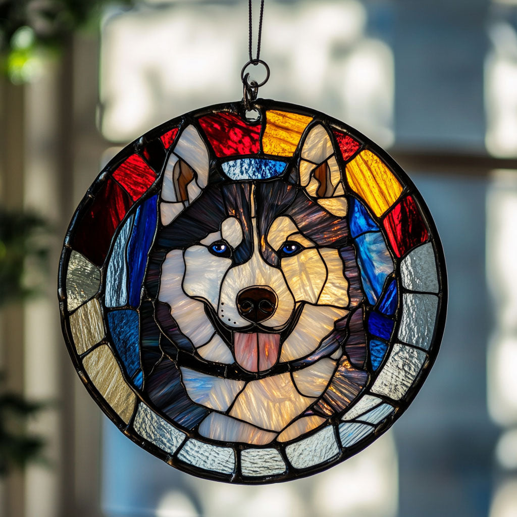 Husky WJ1010043CL Stained Glass Suncatcher