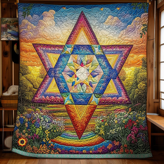 Jewish Star Of David WU1212030CL Quilt