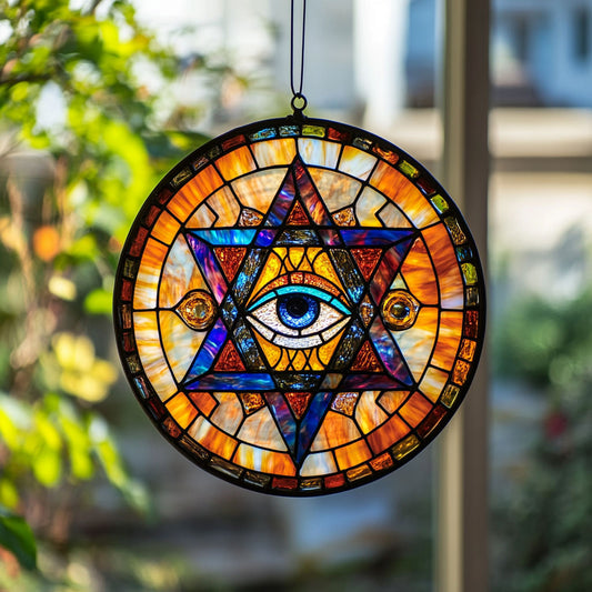 Jewish Star Of David WU1701028CL Suncatcher