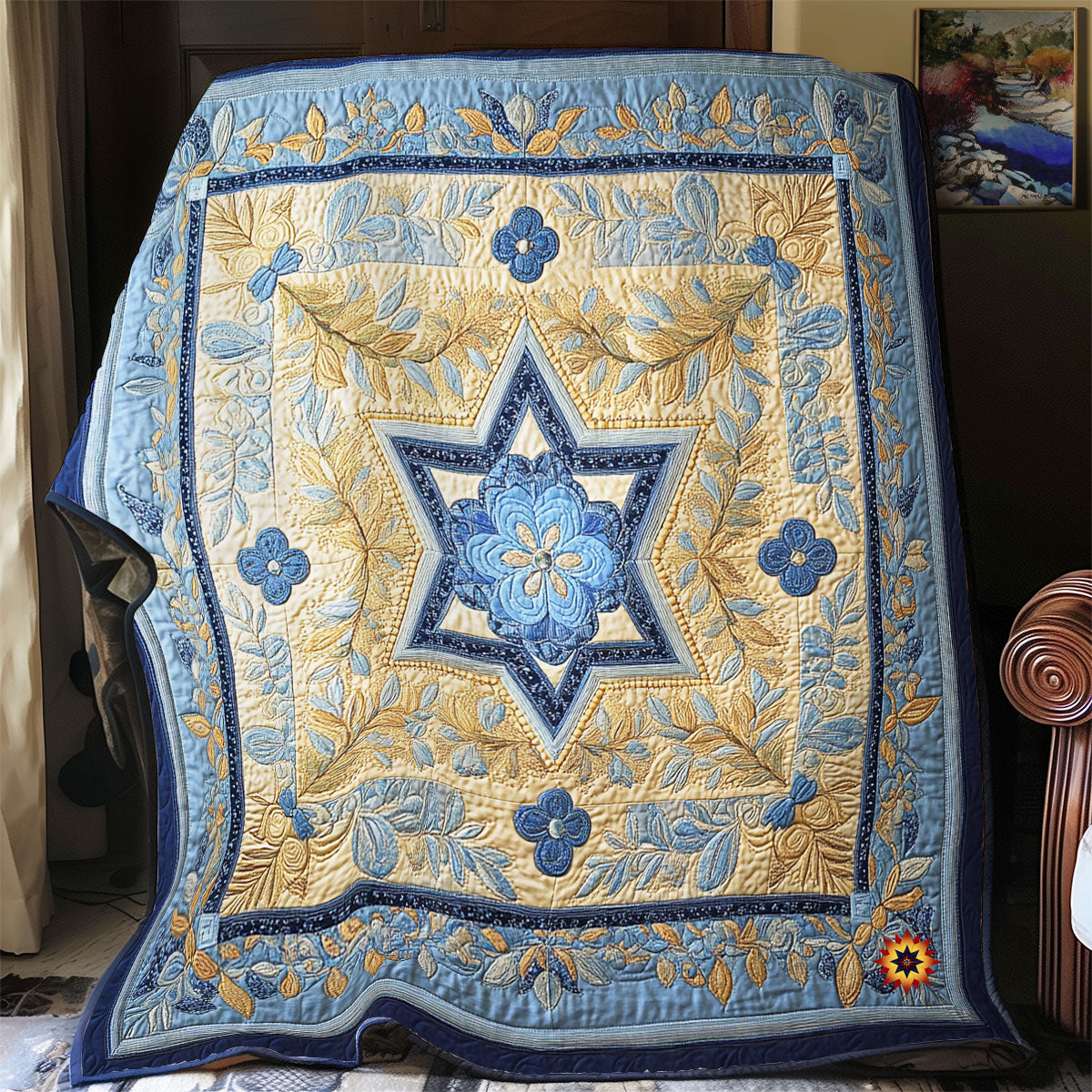 Jewish Star Of David WU1912018CL Quilt