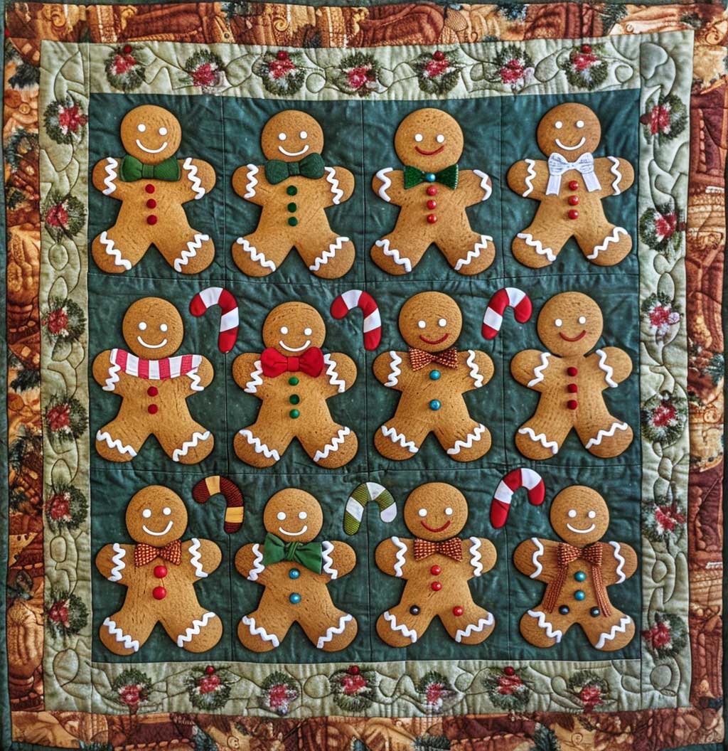 Joyful Gingerbreads XR2008008CL Quilt