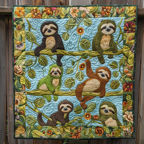 Jungle Sloths XR2707005CL Quilt