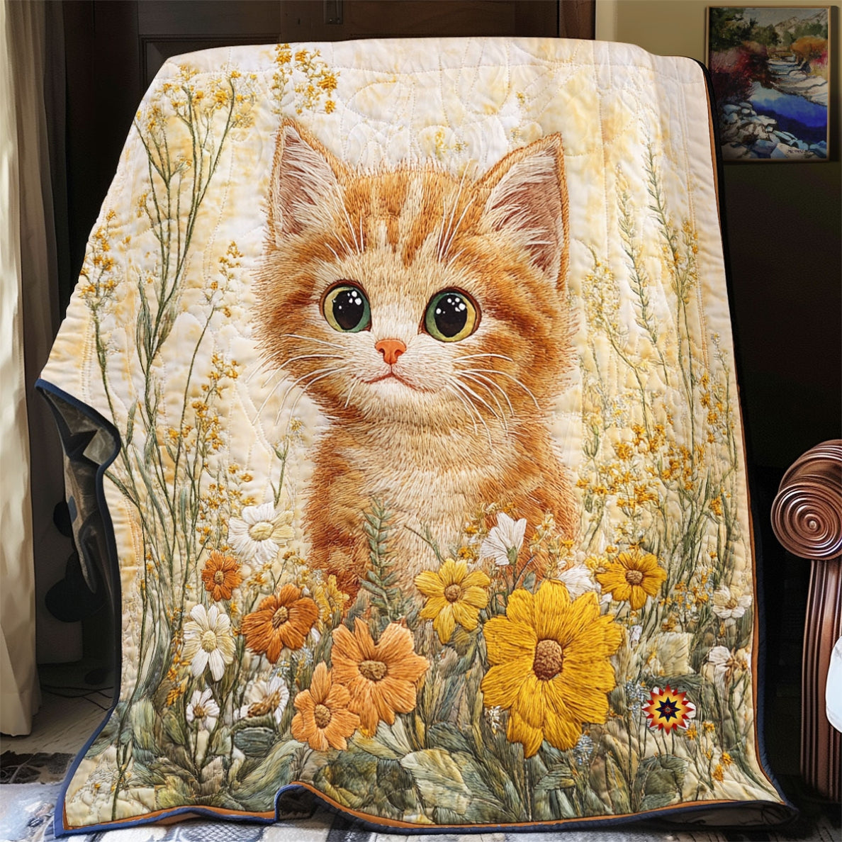 Kitten In The Garden WU2012019CL Quilt