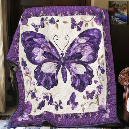 Lavender Bloom and Butterfly YR0201047CL Quilt