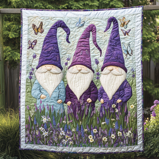 Lavender Gnomes Garden YR0201048CL Quilt