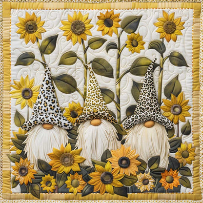 Leopard Sunflower Gnomes XR2808021CL Quilt