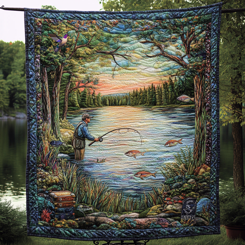 Let's Go Fishing WU0811116CL Quilt