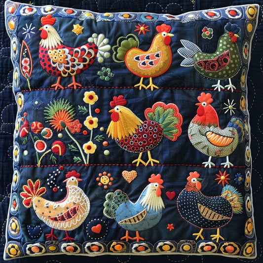 Lovely Chickens XR2307004CL Quilt Pillow Case