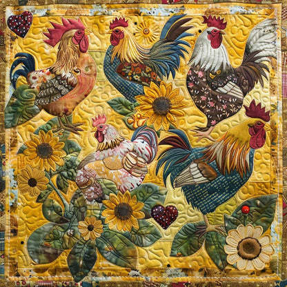 Majestic Morning Chickens XR2907017CL Quilt