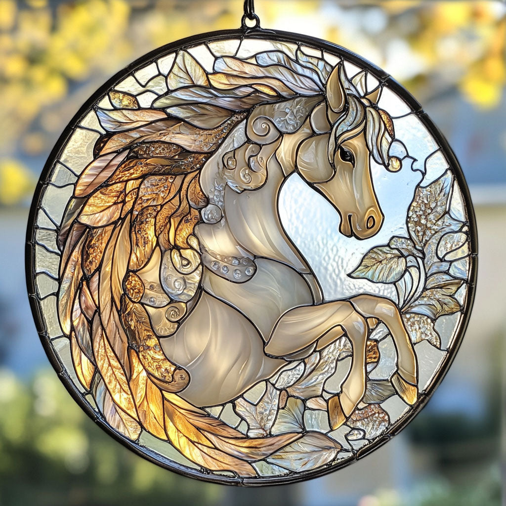 Majestic White Horse WU1601041CL Suncatcher