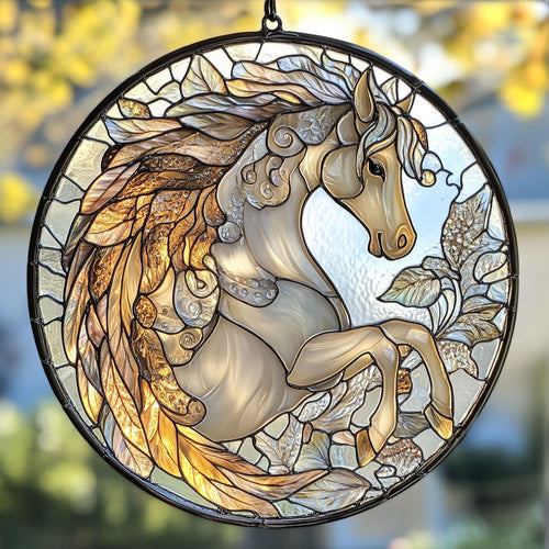 Majestic White Horse WU1601041CL Suncatcher